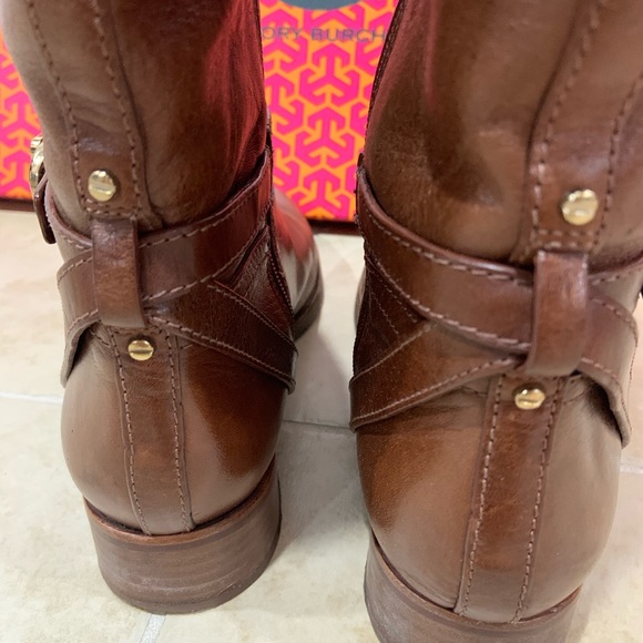 Tory Burch Calista Almond Riding Boots Size 8.5 - Picture 3 of 9